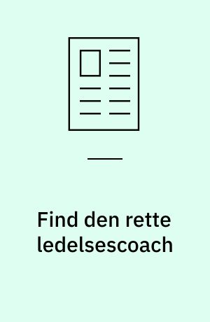 Find den rette ledelsescoach