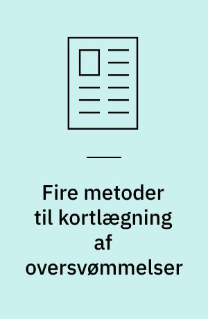 Fire metoder til kortlægning af oversvømmelser