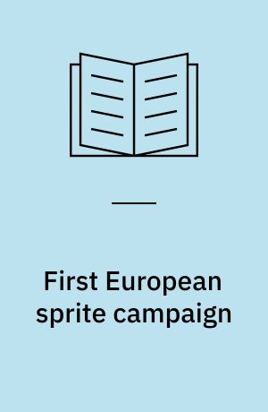 First European sprite campaign : EuroSprite 2000 summary report