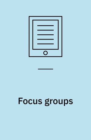 Focus groups : theory and practice