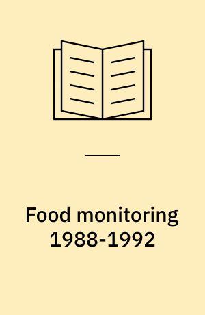 Food monitoring 1988-1992