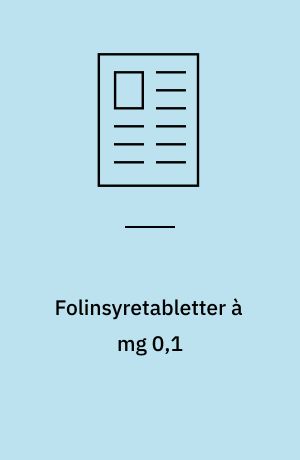Folinsyretabletter à mg 0,1