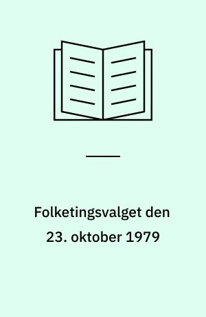 Folketingsvalget den 23. oktober 1979 : en ligestillingsmæssig belysning