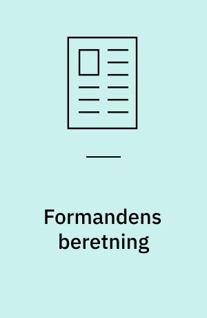 Formandens beretning