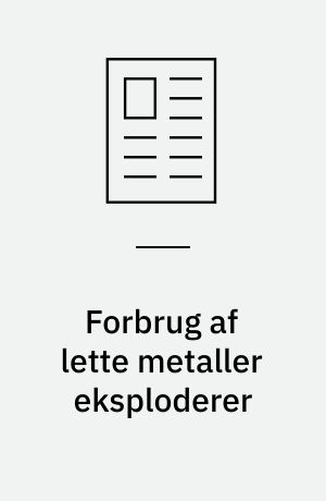 Forbrug af lette metaller eksploderer: Magnesium er fremtidens metal: Prestigepumpe i titan