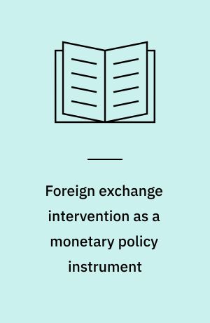 Foreign exchange intervention as a monetary policy instrument : evidence for inflation targeting countries