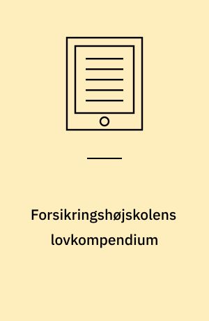 Forsikringshøjskolens lovkompendium