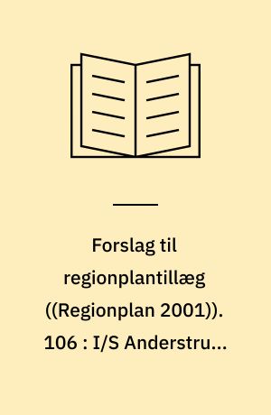 Forslag til regionplantillæg. 106 : I/S Anderstrup, Skørping Kommune : ... med VVM-redegørelse
