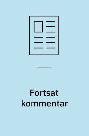 Fortsat kommentar