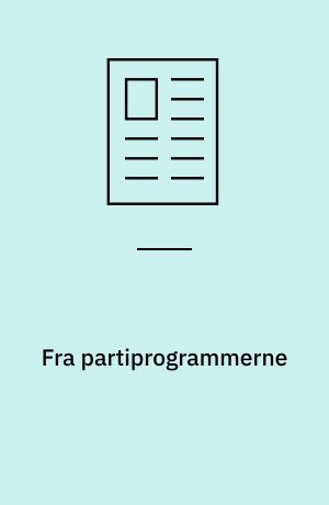 Fra partiprogrammerne