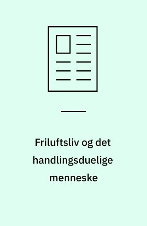 Friluftsliv og det handlingsduelige menneske : kursister med erhvervet hjerneskade