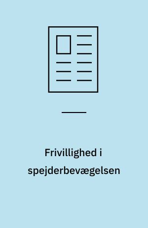 Frivillighed i spejderbevægelsen