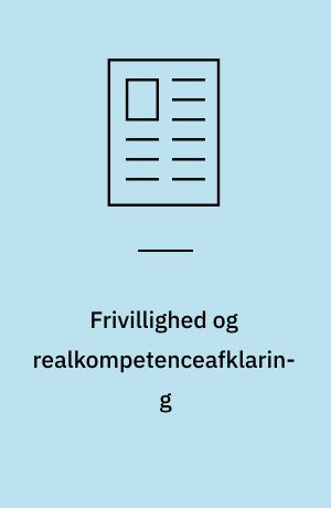 Frivillighed og realkompetenceafklaring