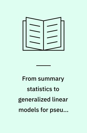 From summary statistics to generalized linear models for pseudo-observations : with applications to multi-state models