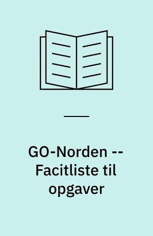 GO-Norden -- Facitliste til opgaver