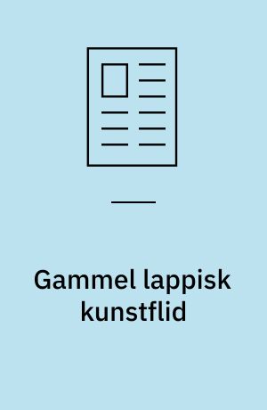 Gammel lappisk kunstflid