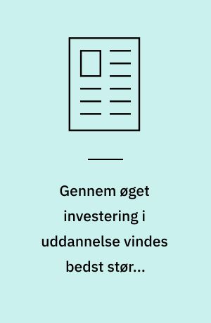 Gennem øget investering i uddannelse vindes bedst større markedsandele i detailhandelen