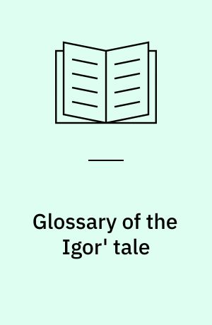 Glossary of the Igor' tale