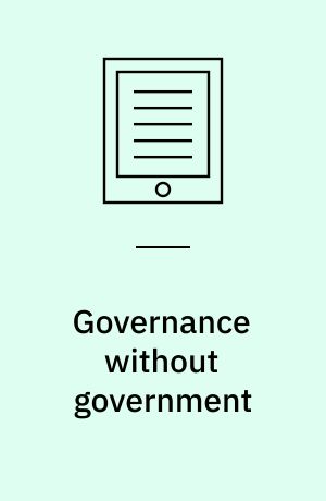 Governance without government : order and change in world politics