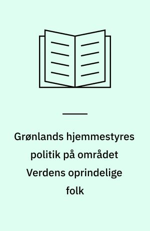 Grønlands hjemmestyres politik på området Verdens oprindelige folk