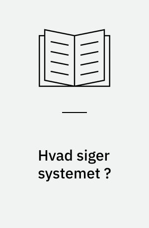 Hvad siger systemet? : et temahæfte der uddyber de ansattes synspunkter om handicapspørgsmål, brugerinvolvering og løsningsforslag og visioner : et fællesprojekt mellem De Samvirkende Invalideorganisationer og Social- og sundhedsforvaltningen i Roskilde Amt