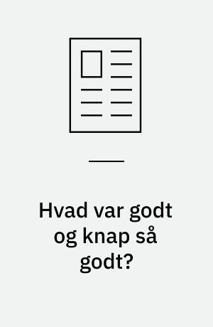 Hvad var godt og knap så godt?