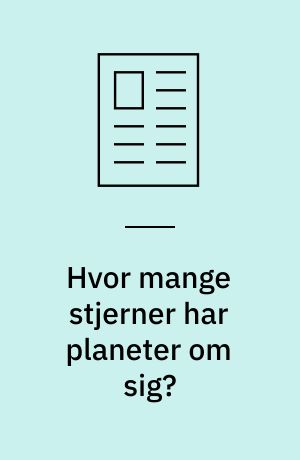 Hvor mange stjerner har planeter om sig?