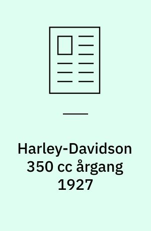 Harley-Davidson 350 cc årgang 1927