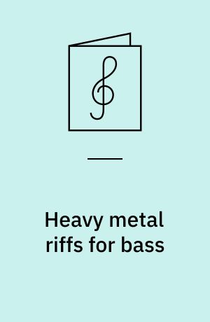Heavy metal riffs for bass : if you want to play the sounds you hear on records, this book shows you how. Over 75 riffs in the styles of Motley Crue, Quiet Riot, Twisted Sister, AC/DC, Black Sabbath, and others. A perfect sourcebook for developing your own heavy metal style