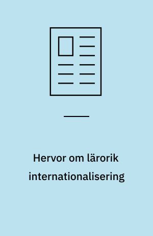 Hervor om lärorik internationalisering