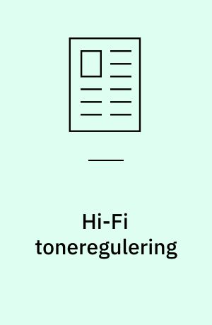 Hi-Fi toneregulering