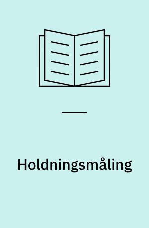 Holdningsmåling : brugervejledning
