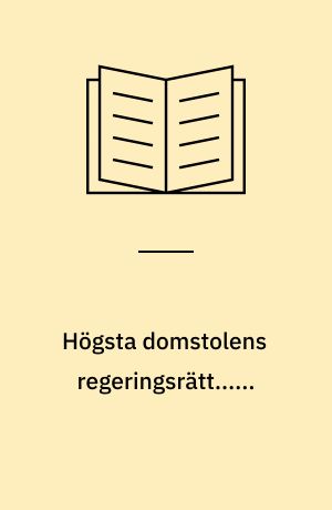 Högsta domstolens regeringsrätt......