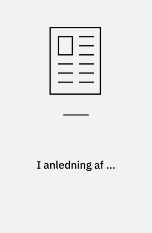 I anledning af ... : om anledningens kategori i "Enten-eller"