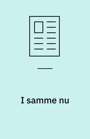 I samme nu : et tvetunget enquetesvar, mindst, om dansk skønlitteratur for tiden