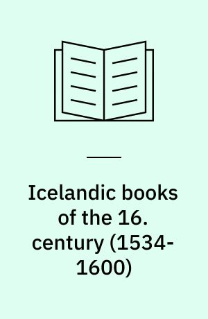 Icelandic books of the 16. century (1534-1600)