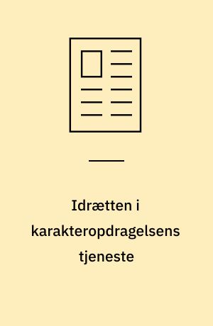 Idrætten i karakteropdragelsens tjeneste