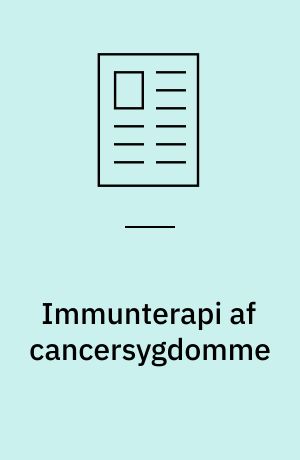 Immunterapi af cancersygdomme