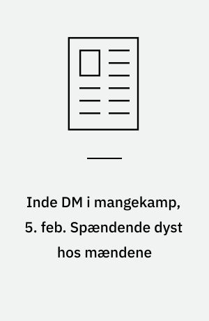 Inde DM i mangekamp, 5. feb. Spændende dyst hos mændene
