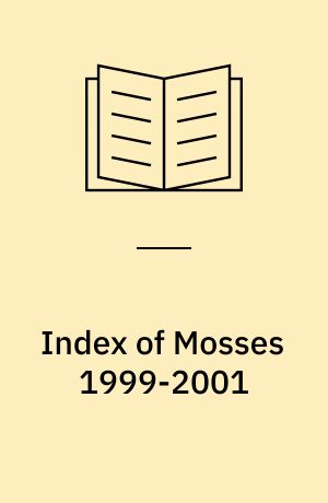 Index of Mosses 1999-2001