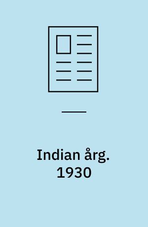 Indian årg. 1930