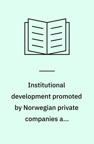 Institutional development promoted by Norwegian private companies and consulting firms