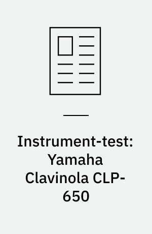 Instrument-test: Yamaha Clavinola CLP-650