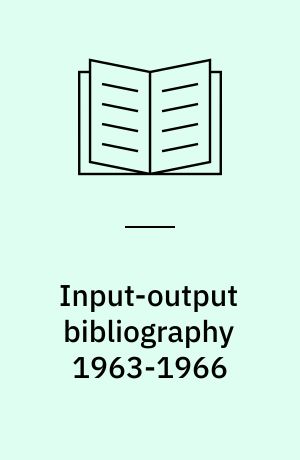 Input-output bibliography 1963-1966