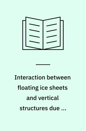 Interaction between floating ice sheets and vertical structures due to water level fluctuations