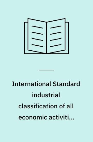 International Standard industrial classification of all economic activities (ISIC)