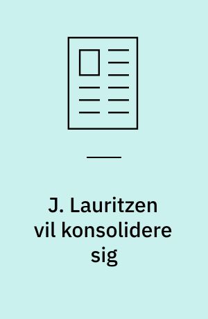 J. Lauritzen vil konsolidere sig