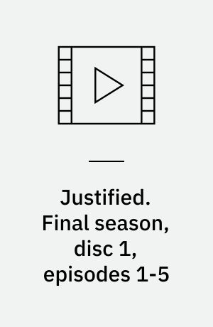 Justified. Final season, disc 1, episodes 1-5 (Stor skrift)