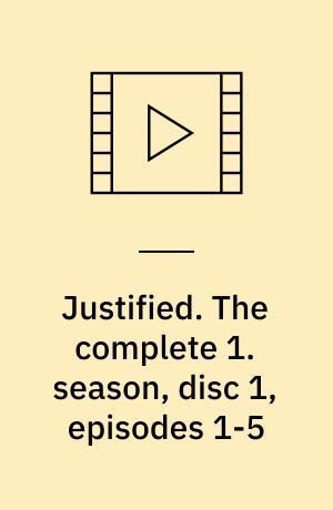Justified. The complete 1. season, disc 1, episodes 1-5 (Stor skrift)