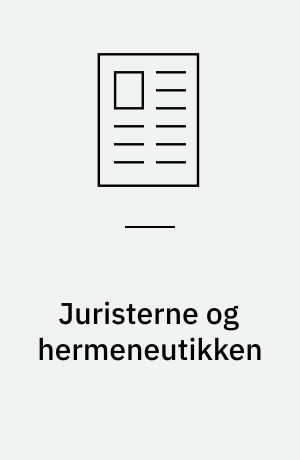 Juristerne og hermeneutikken